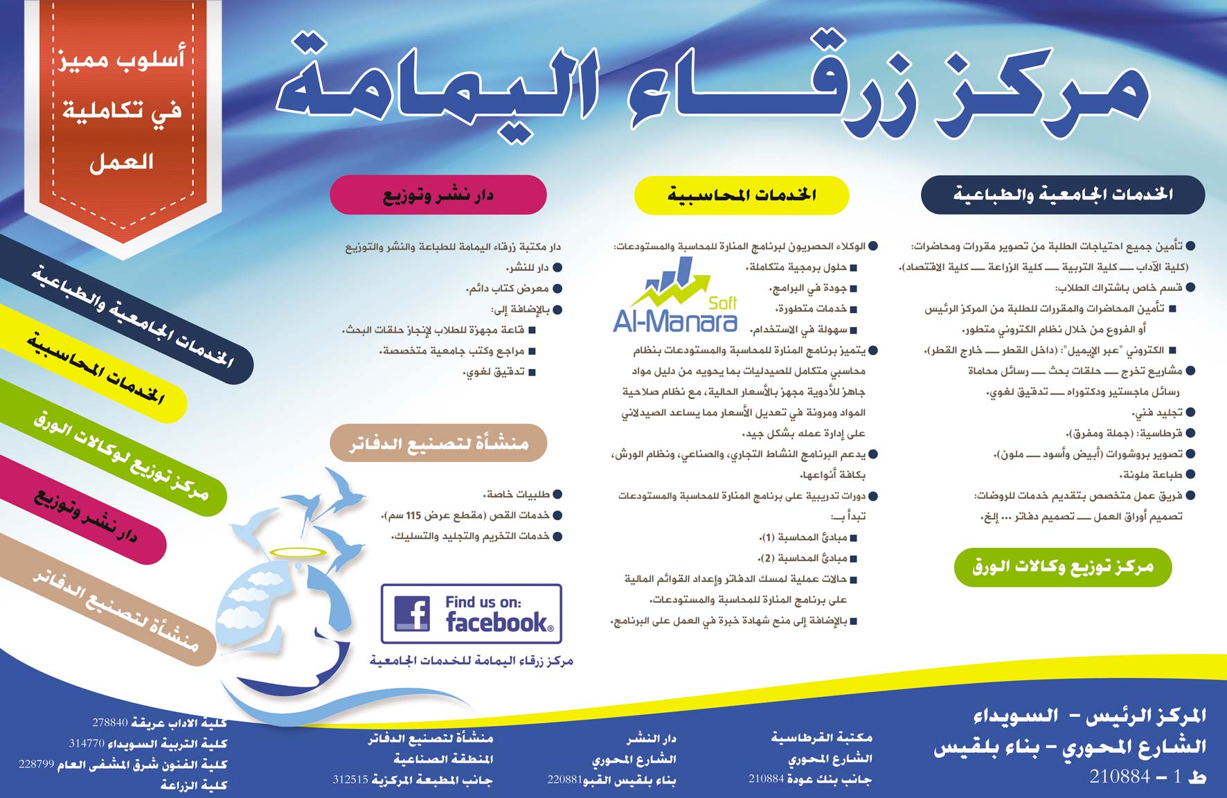 مركز زرقاء اليمامة -  - جريدة هدهد الإعلانية